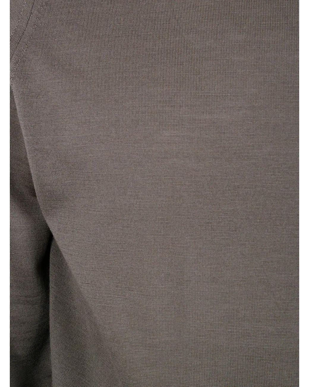 John Smedley Gray "Cherwell" V Neck Cardigan for men
