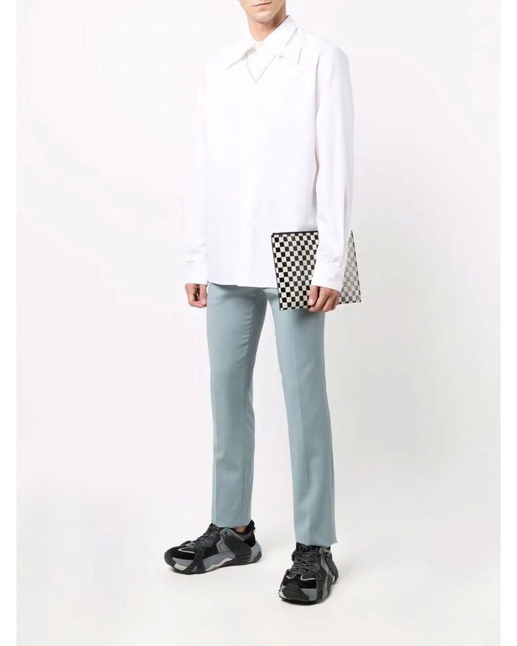 Valentino White Camicia Maniche Lunghe for men