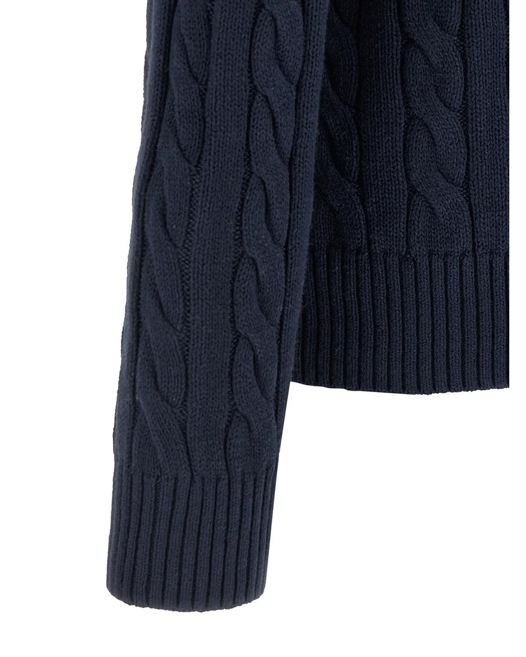 Polo Ralph Lauren Blue Cotton Braided Sweater for men
