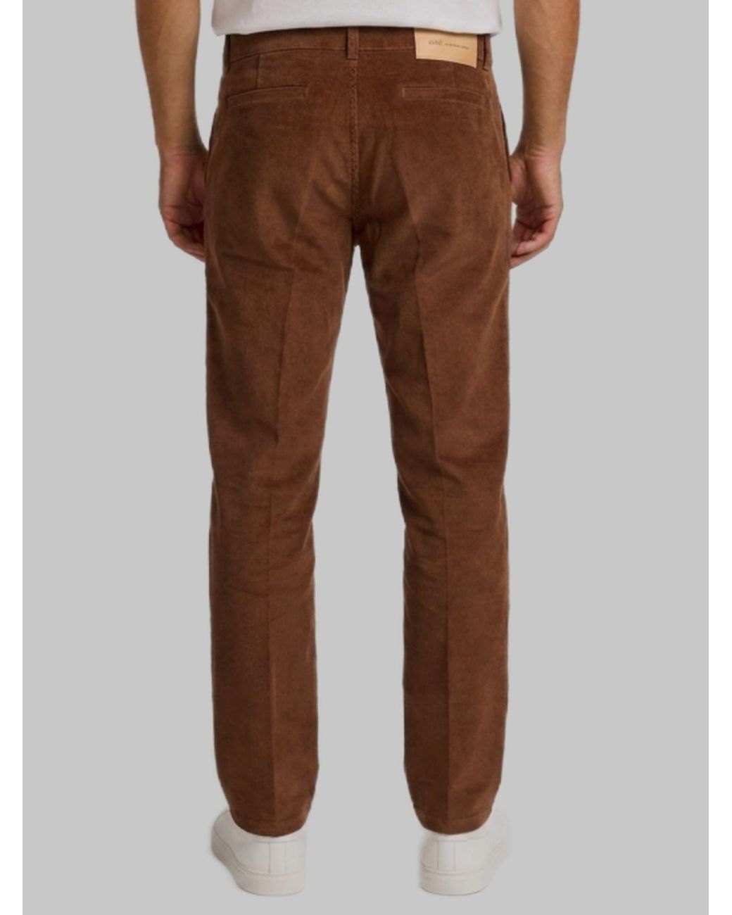 AMI Brown Parisian Fit Corduroy Trousers for men