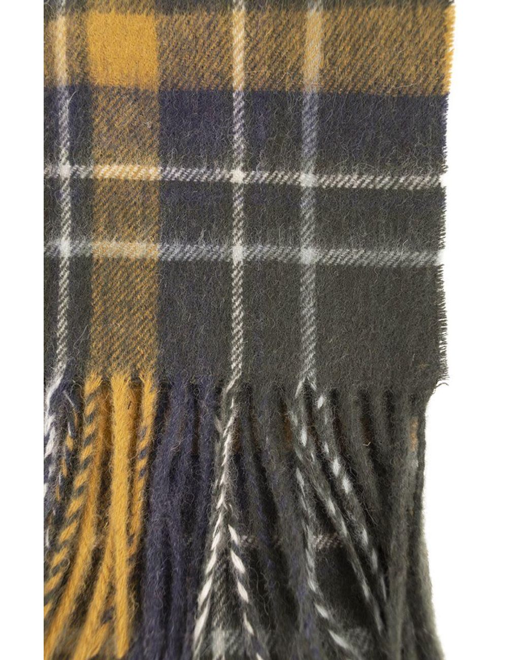 Barbour Black New Check Tartan Scarf for men