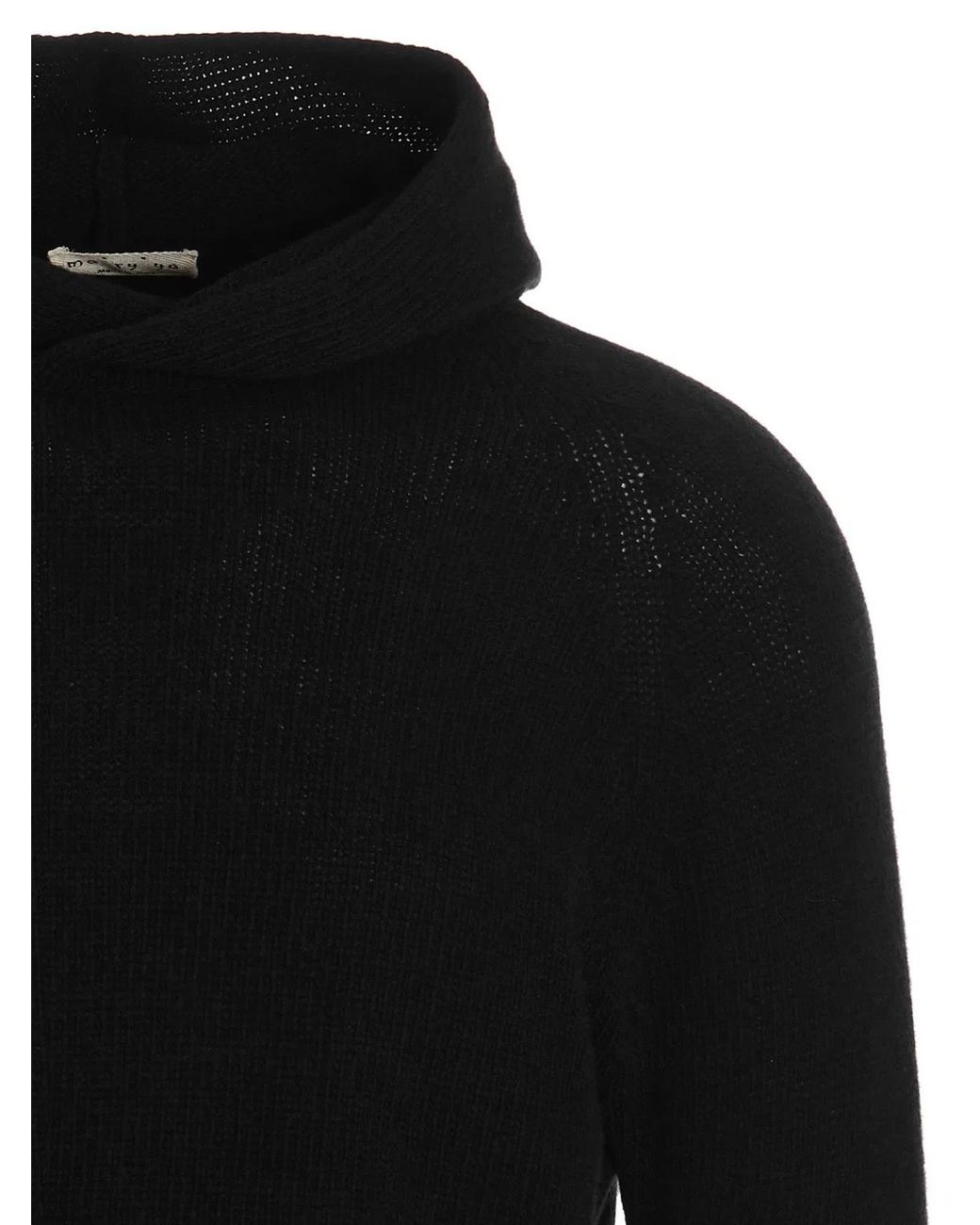 Ma'ry'ya Black Hooded Sweater for men