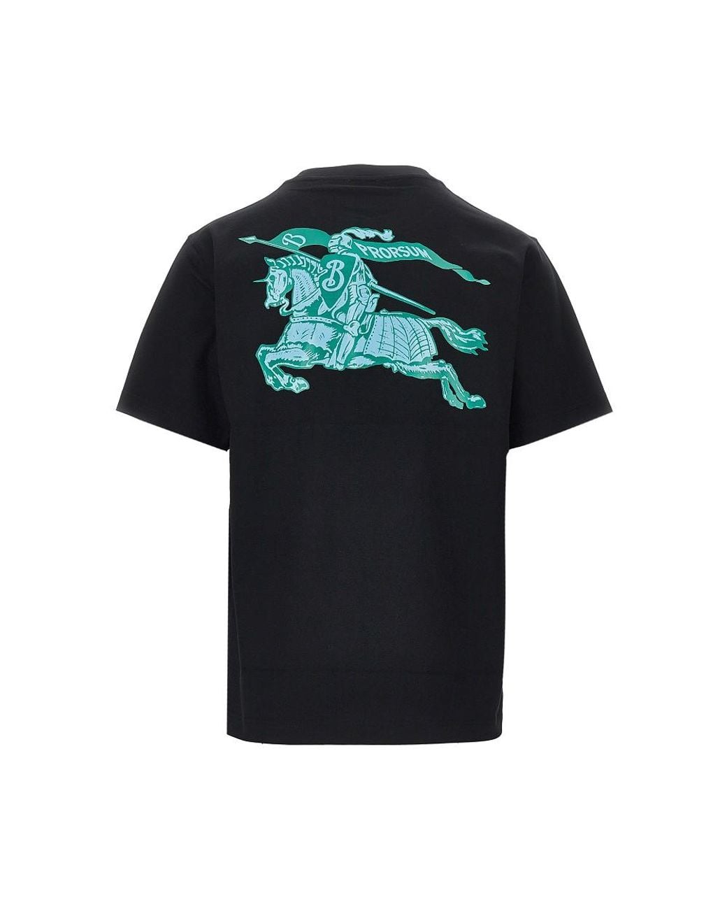 Burberry Black Heritage Logo Print T-Shirt for men
