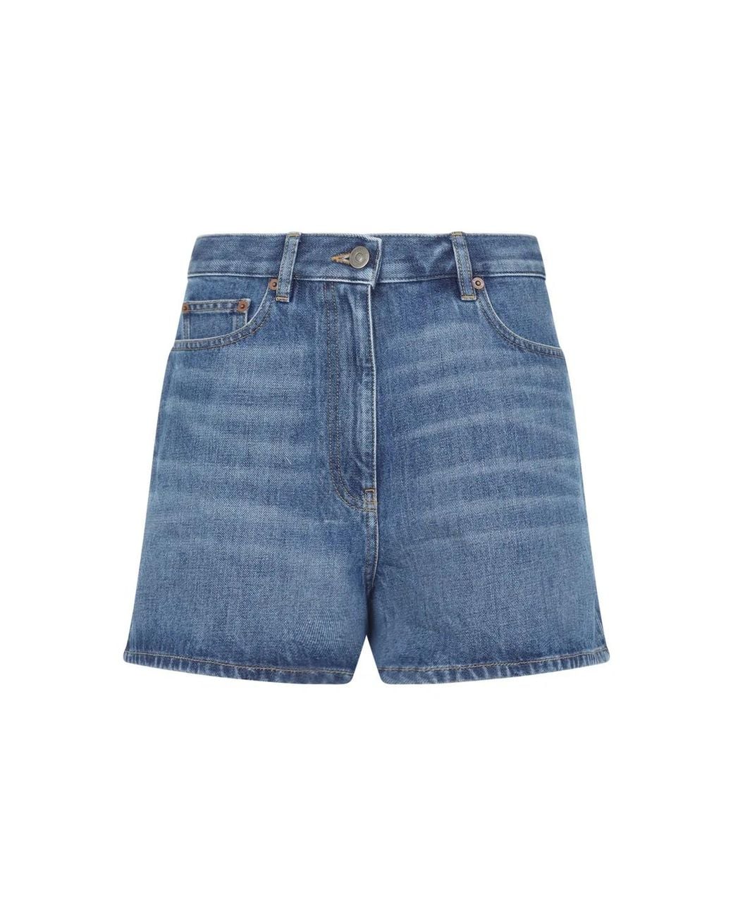 Valentino Blue Medium Cotton Denim Shorts