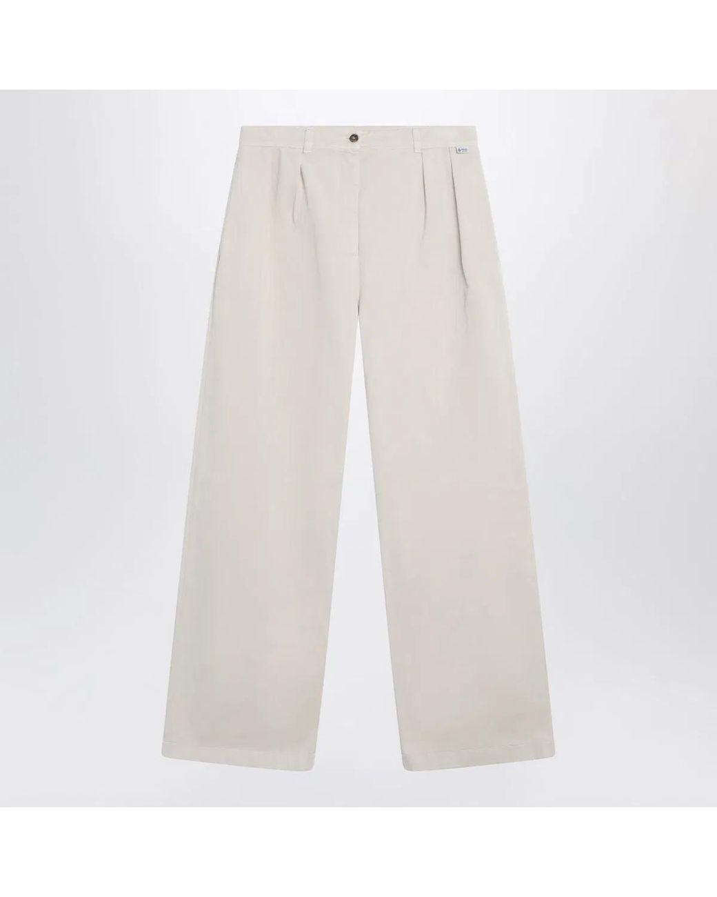 Prada White Sandcolored Trousers