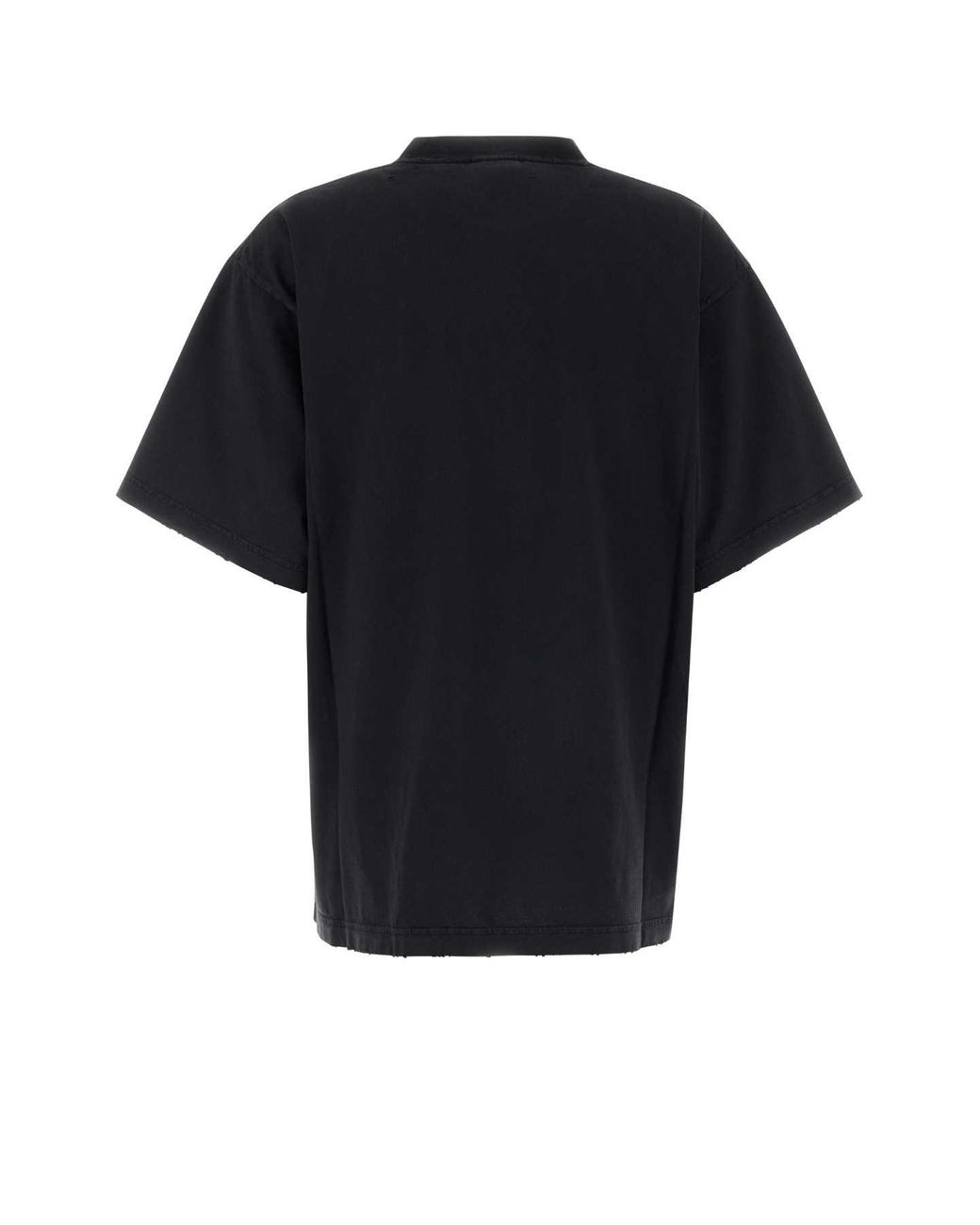 Balenciaga Black Tshirt Con Stampa