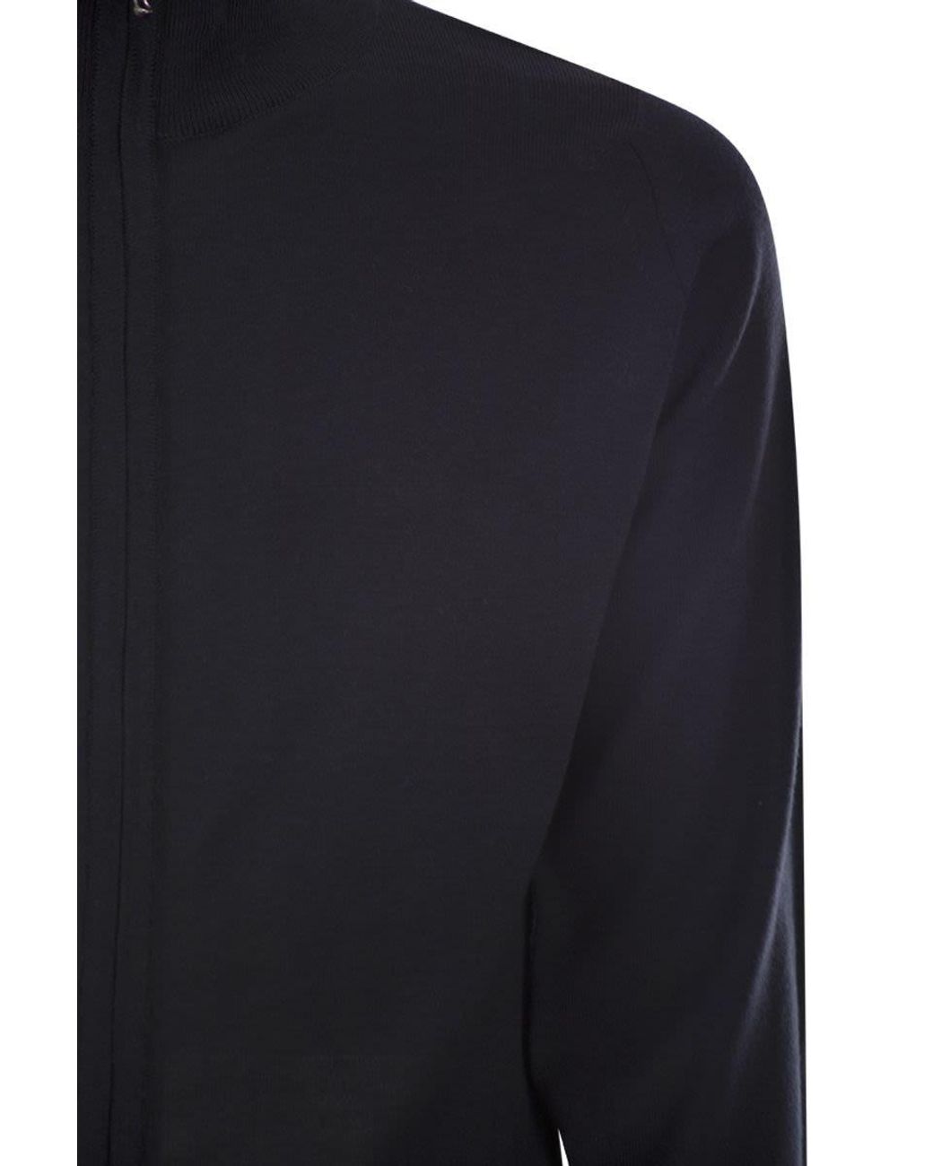 John Smedley Blue Extra Fine Merino Wool Cardigan