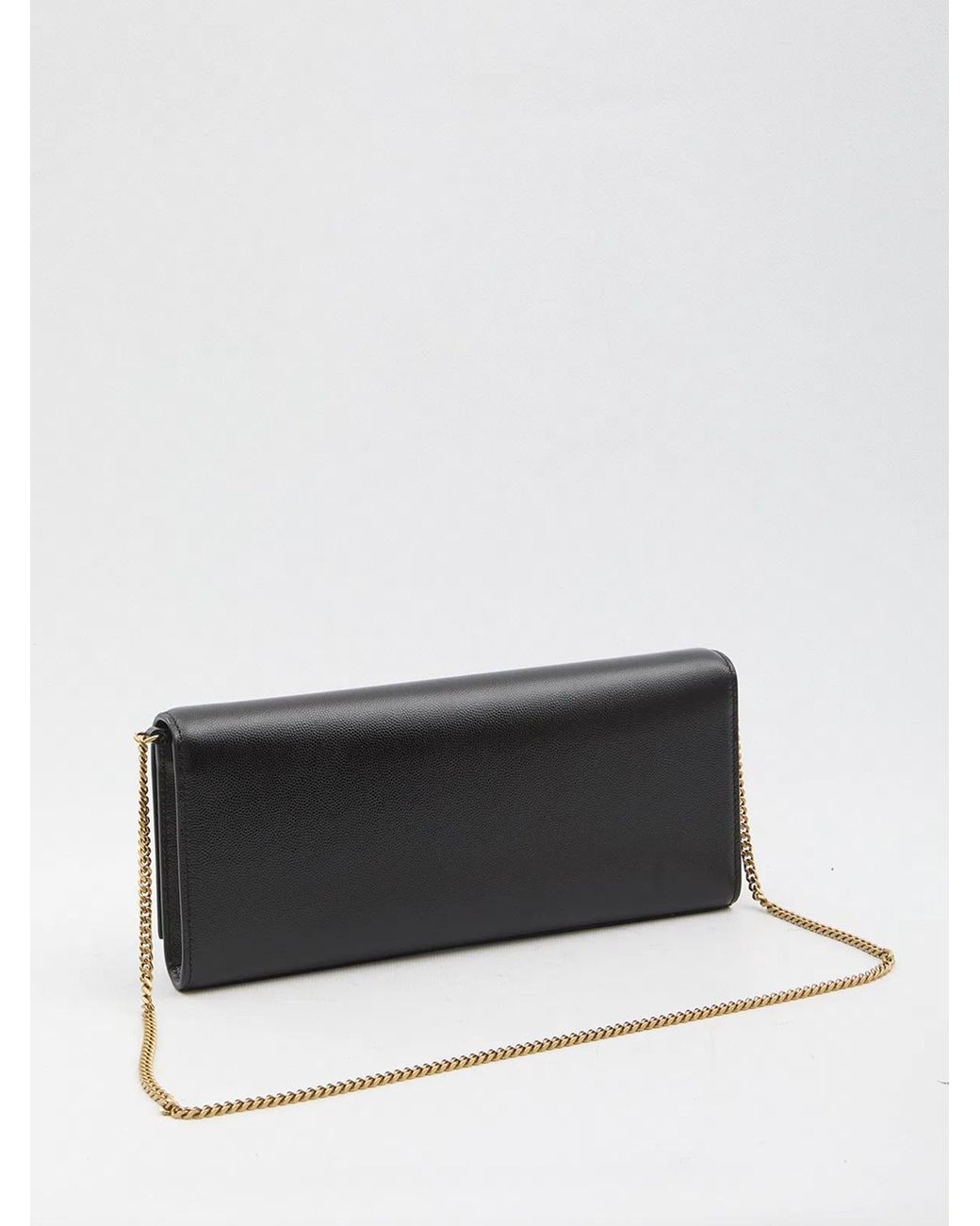 Saint Laurent Black Kate Clutch