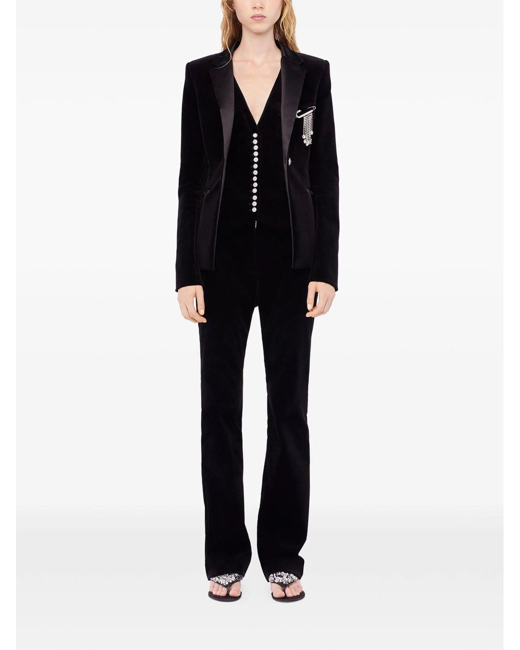 Rabanne Black Cotton Polyester Elastane Pants