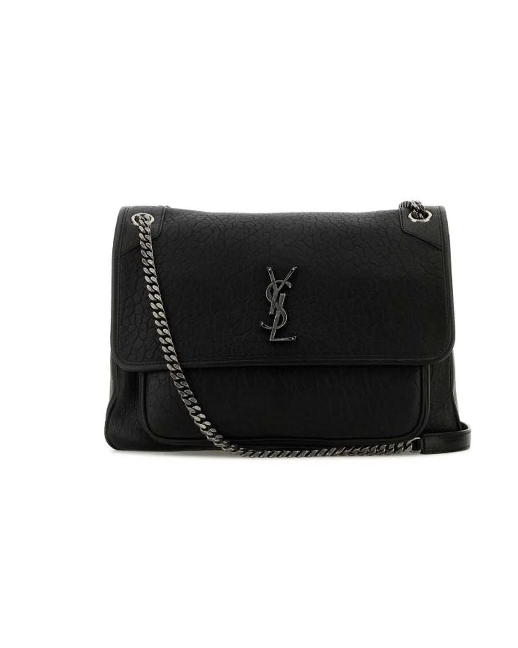 Saint Laurent Black Leather Large Niki Bag