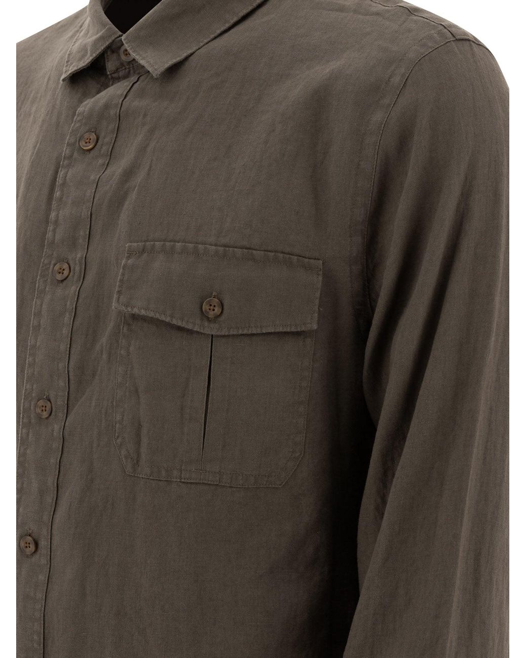 Vince Green Linen "Utility" Shirt for men
