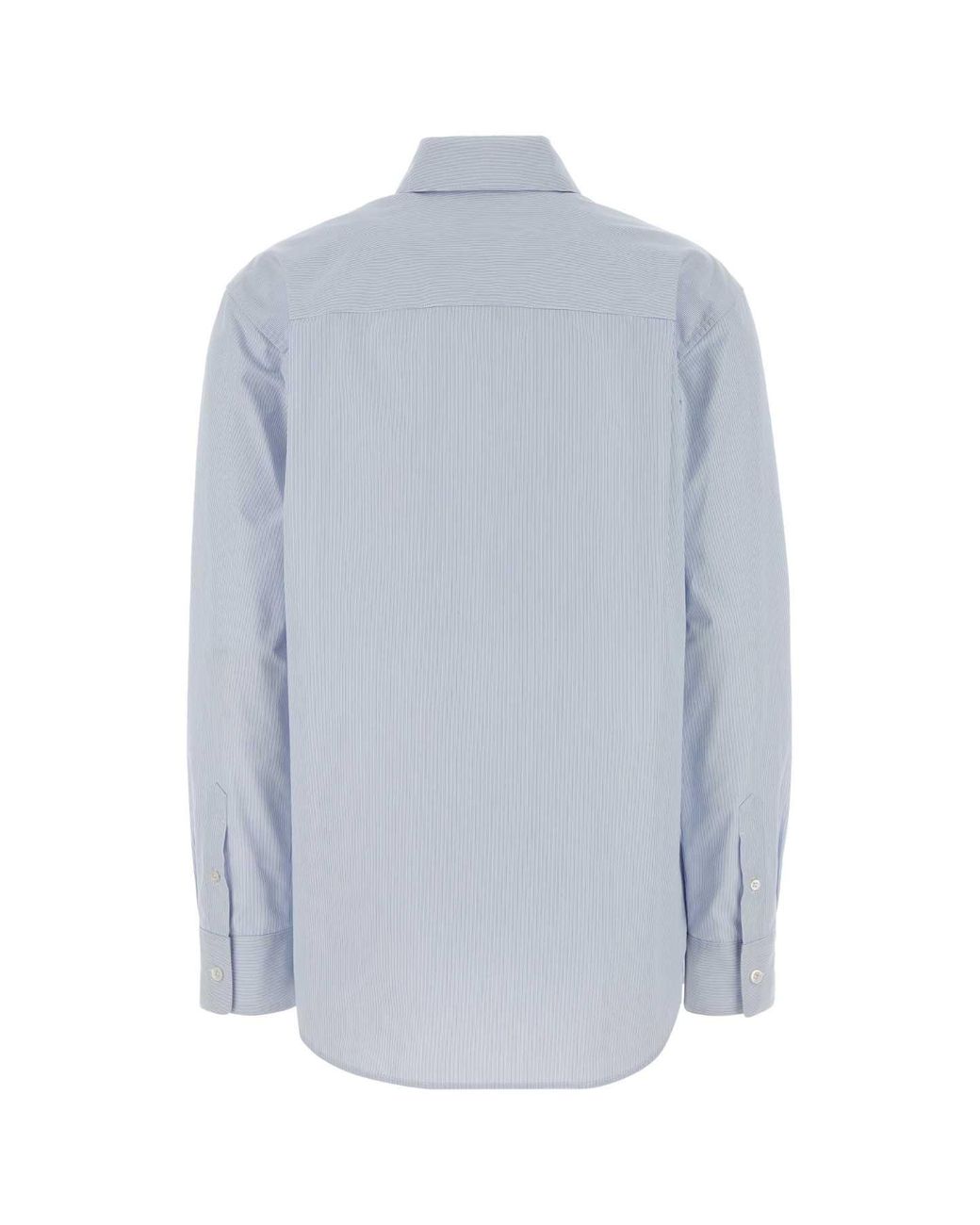 The Row Blue Embroidered Poplin Gavina Shirt