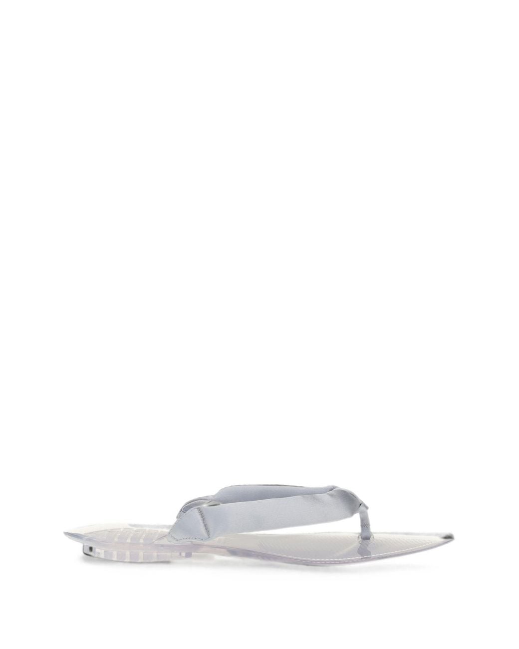 Alaïa White Alaia Satin Flip-Flop Sandals