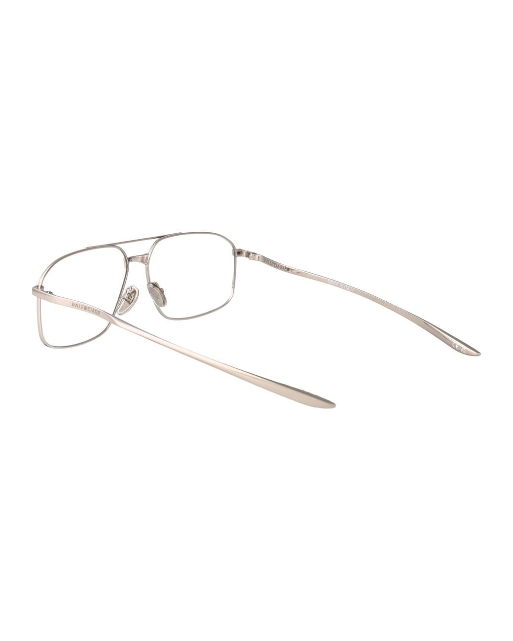Balenciaga Metallic Transparent Metal Glasses for men