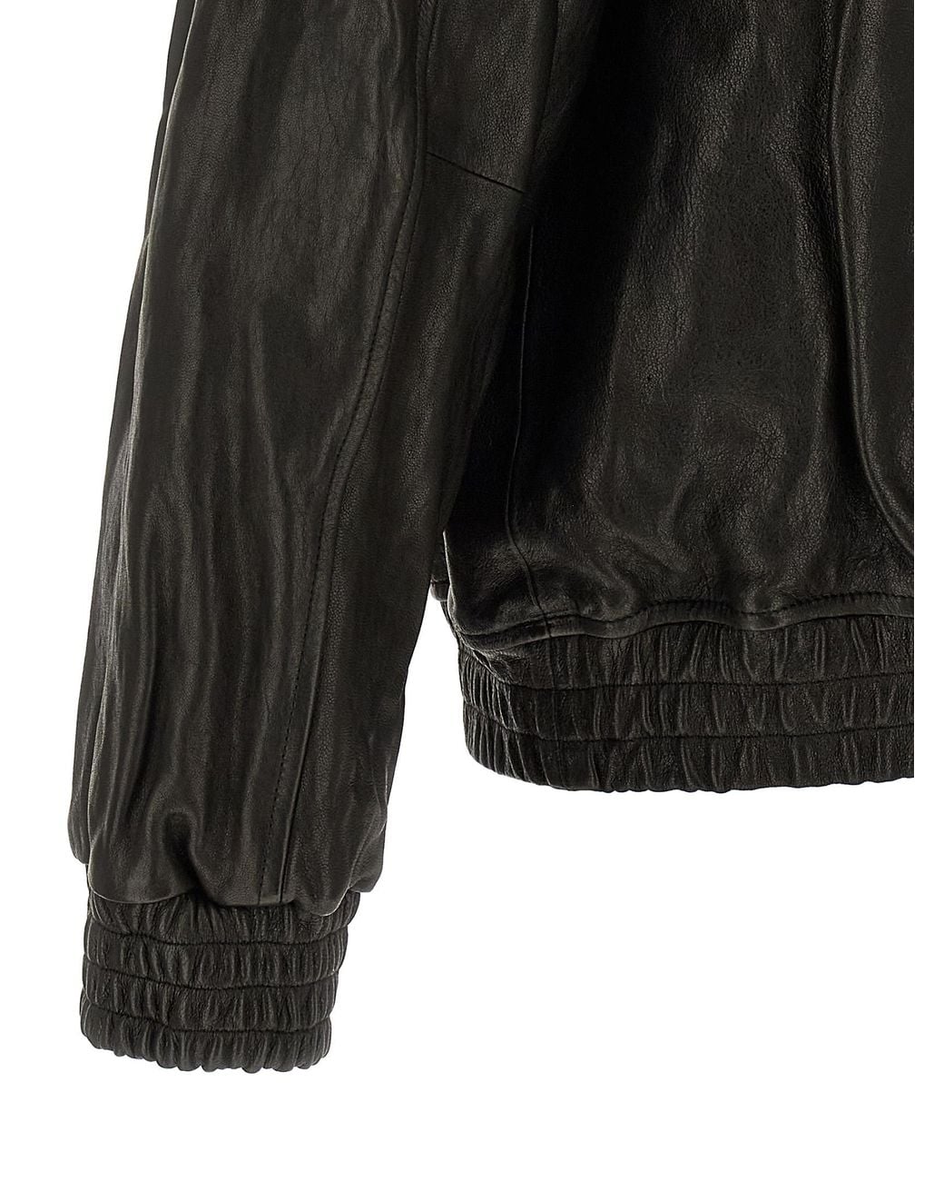 DUNST Black Leather Blouson for men