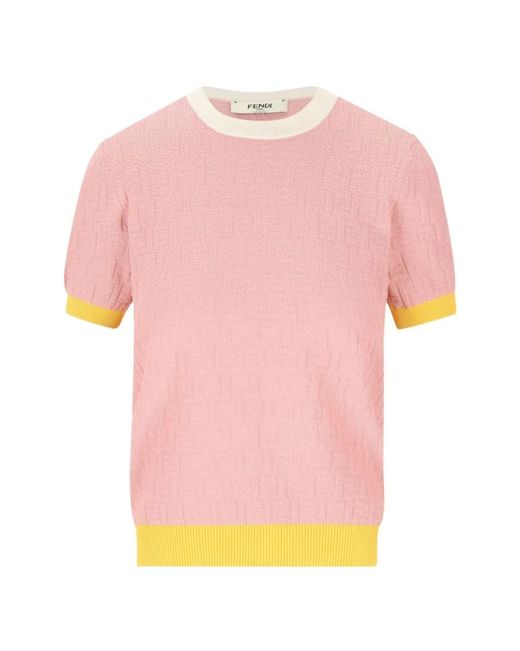 Fendi Pink Cotton And Silk Sweater
