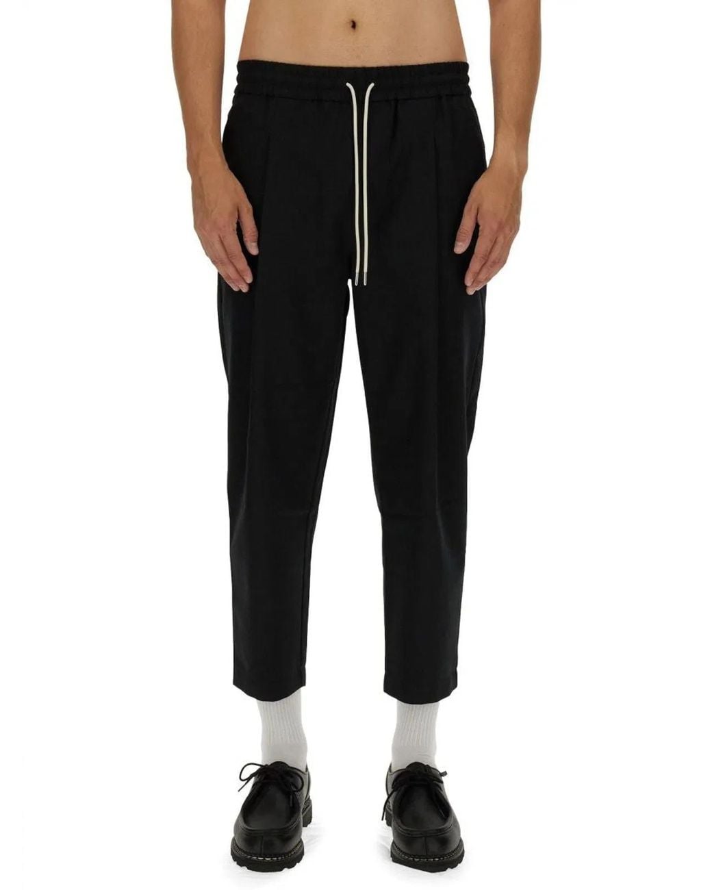 Drole de Monsieur Black Pantalone Cropped for men