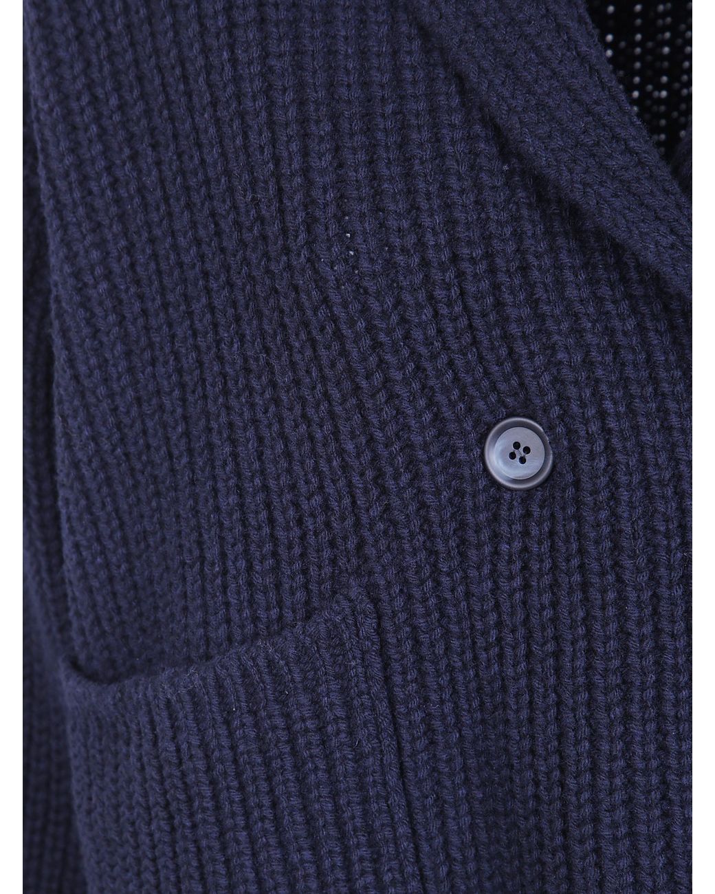 Anneclaire Blue Double Breasted Knitted Jacket