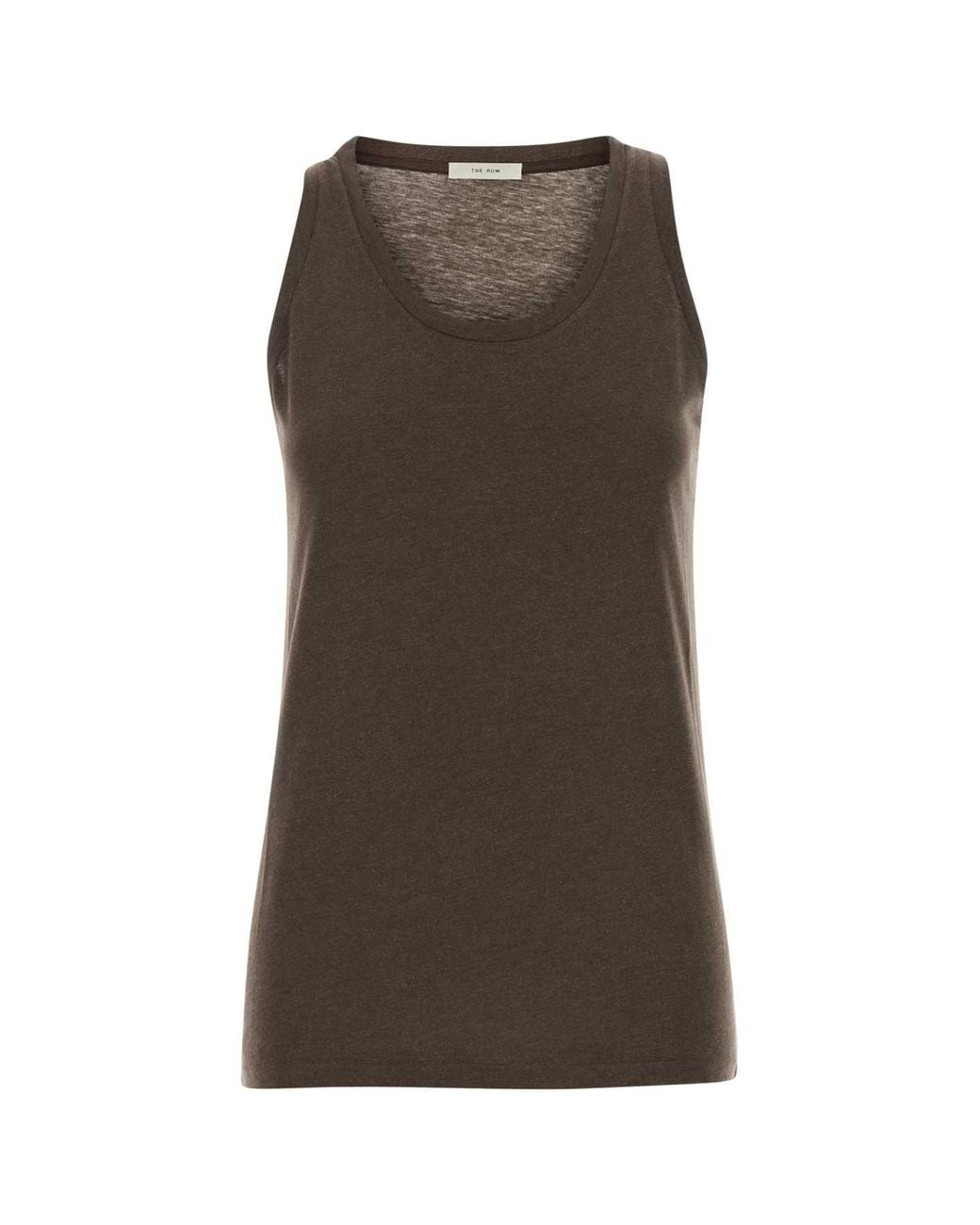 The Row Green Elana Cotton-Blend Mini Tank Top