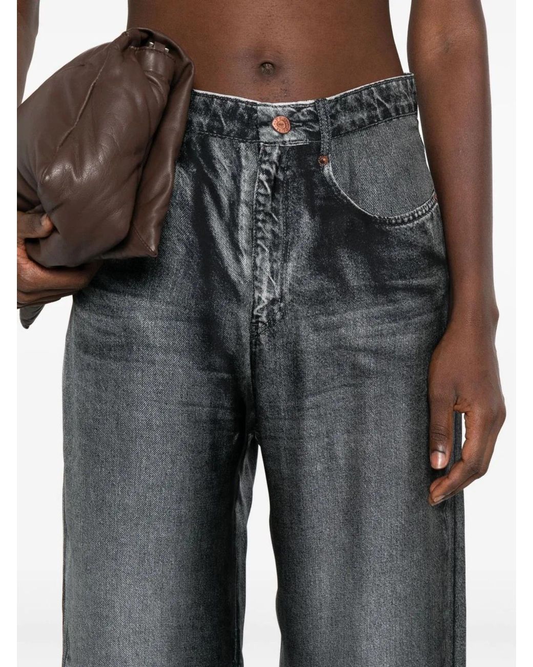 Pierre Louis Mascia Gray Silk Trousers