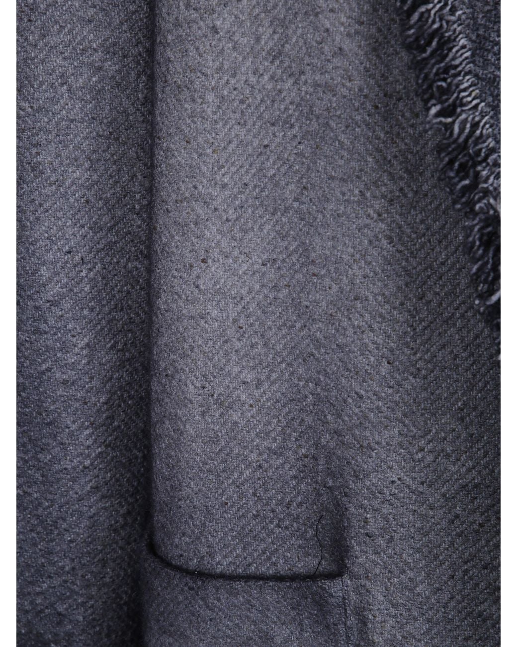 Avant Toi Blue Hand Painted Herringbone Coat