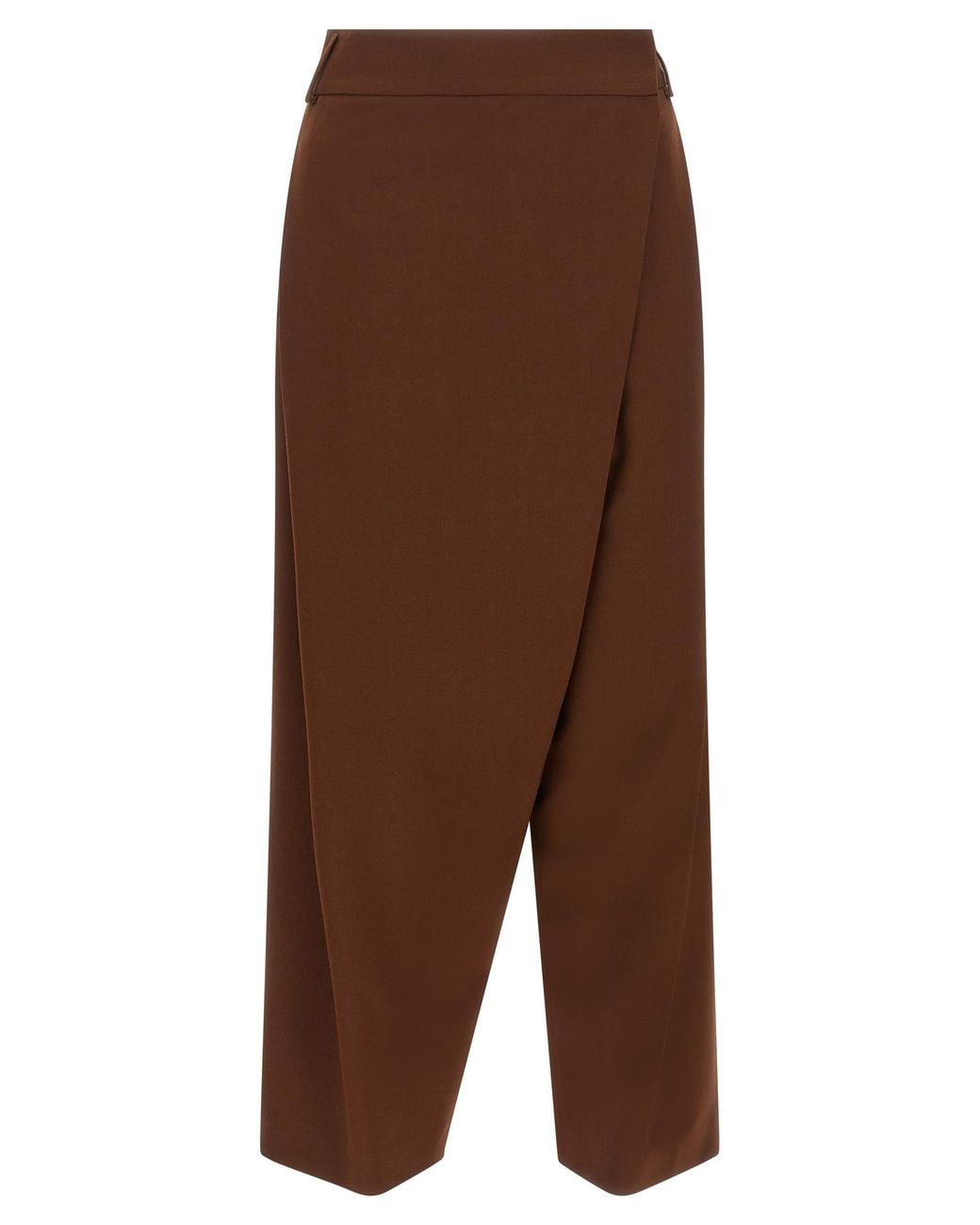 Alberto Biani Brown Asymmetrical Panel Pants
