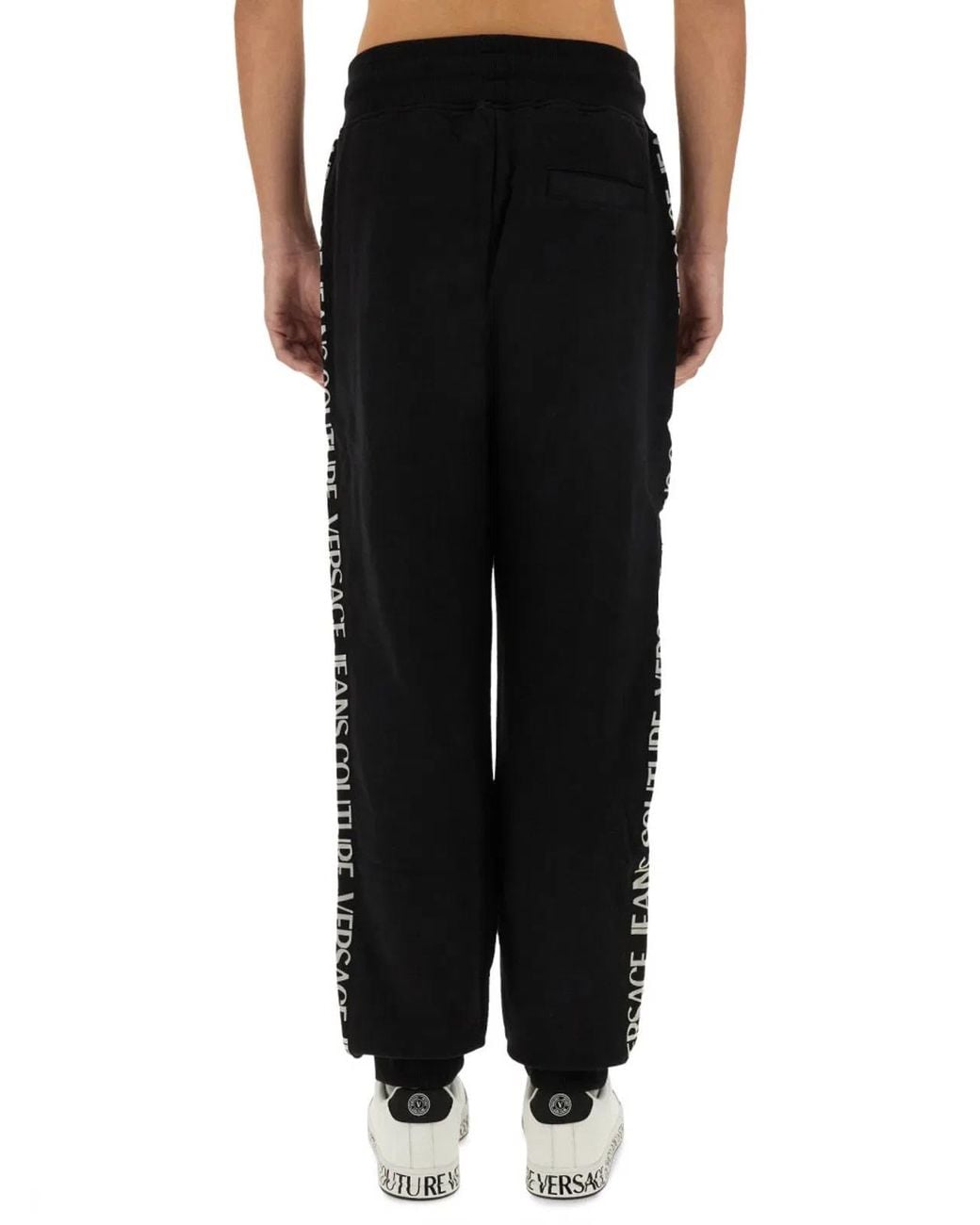 Versace Jeans Couture Black Jogging Pants With Logo for men