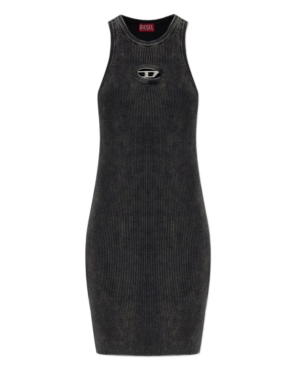 DIESEL Black Cotton Mini Dress