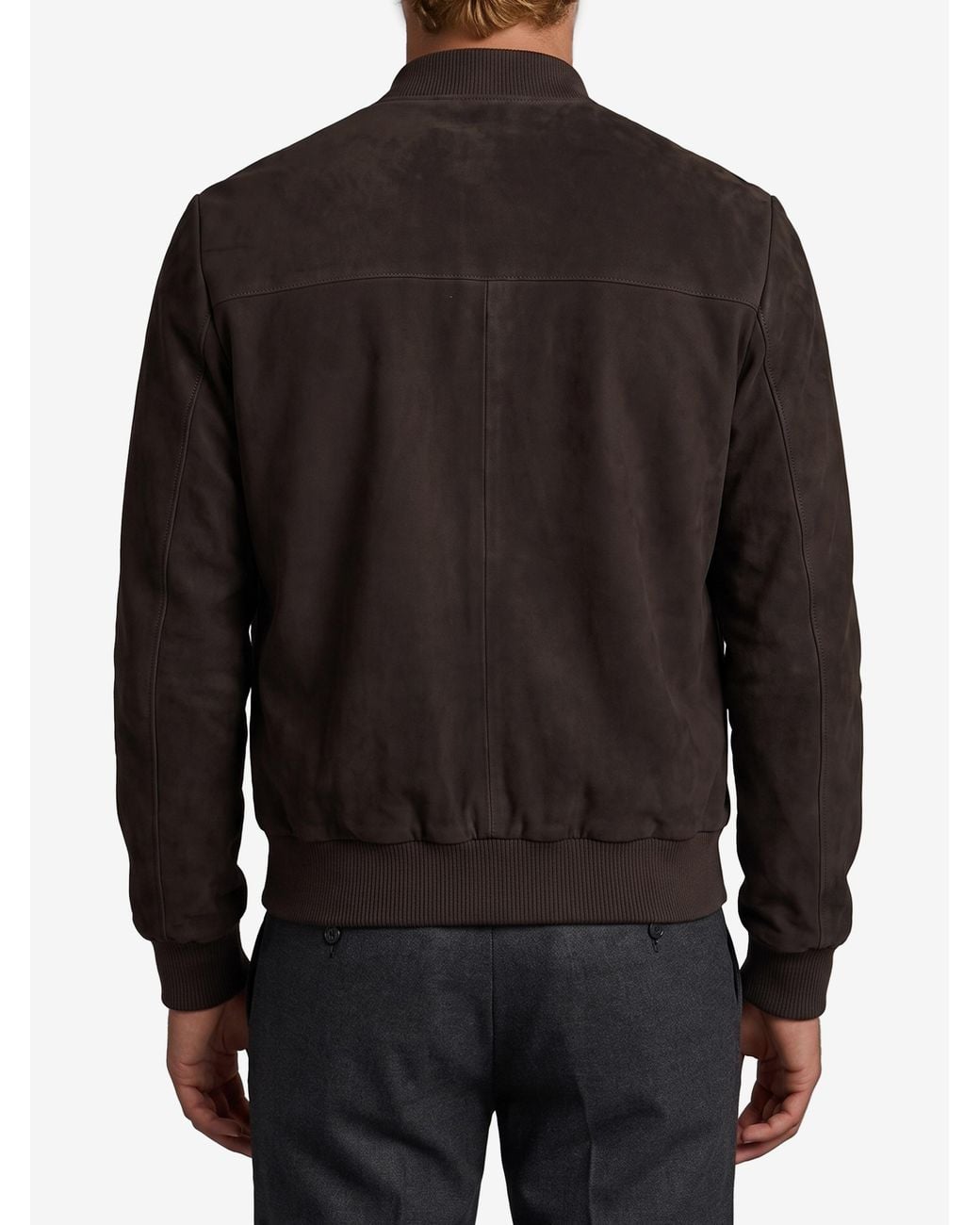 Arma Black Didier Suede Bomber Jacket for men