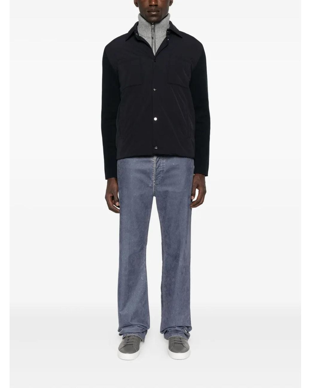 Herno Black Silk Nylon Jacket for men