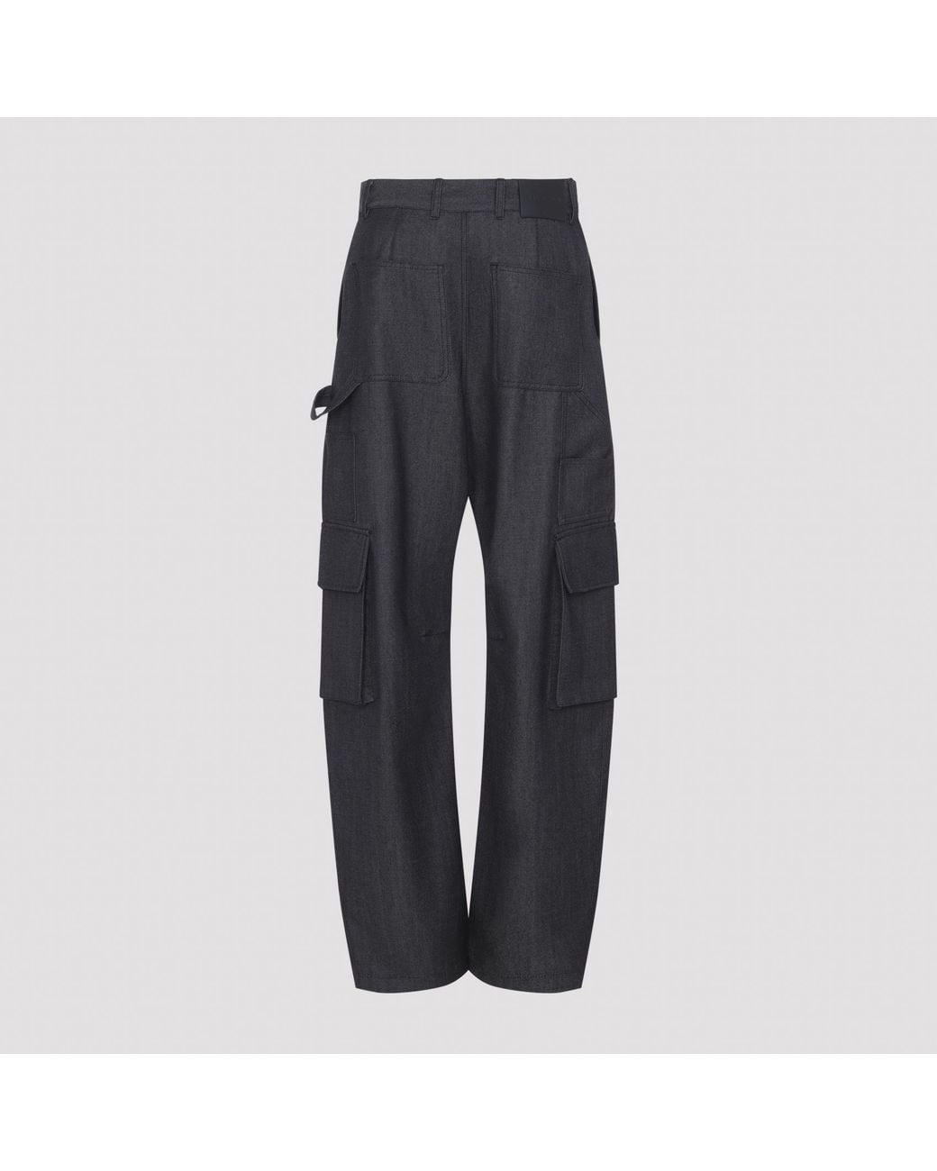 Balenciaga Gray Denim Print Cargo Pants