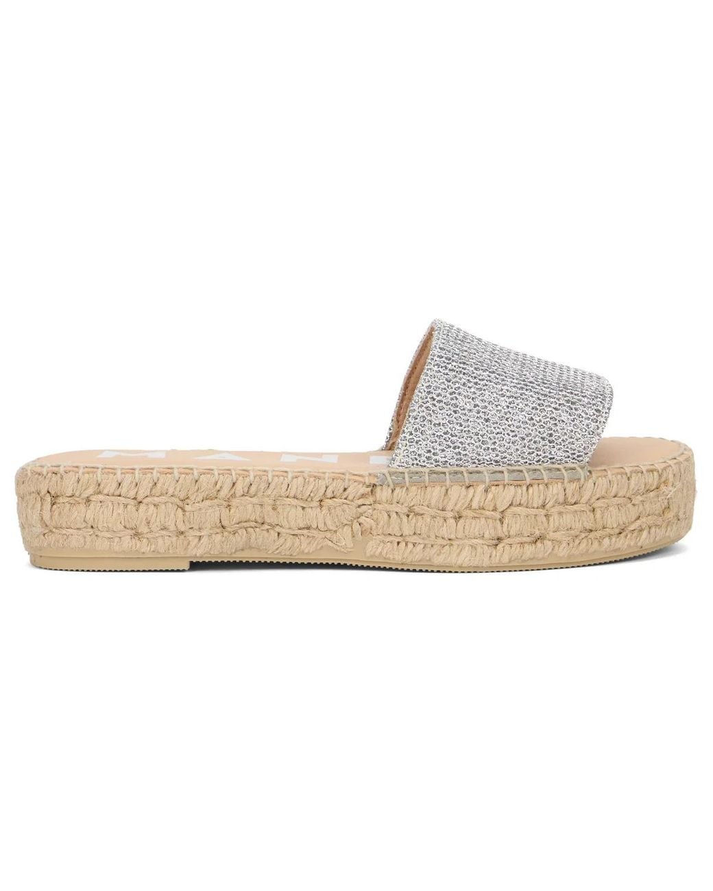 Manebí White Manebi Ciabatta Platform With Strap