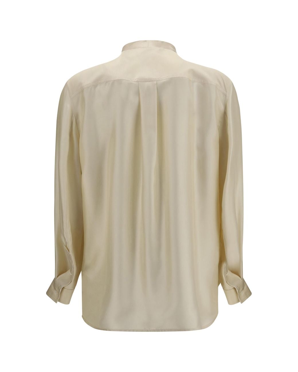 Bottega Veneta White Silk Twill Shirt