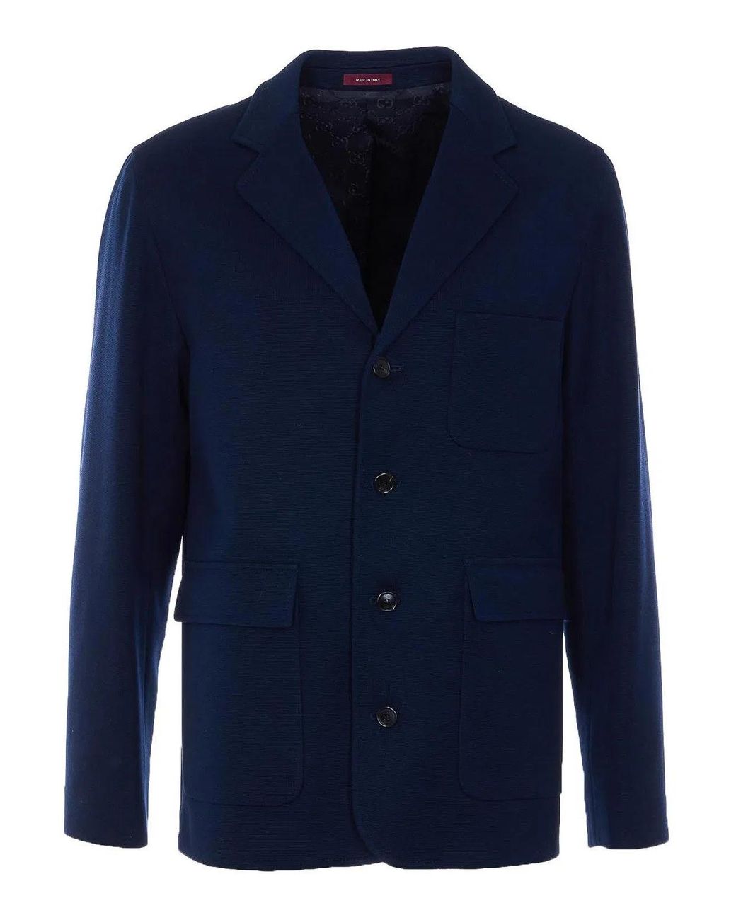 Gucci Blue Jacket With Frontal Buttons Closure for men