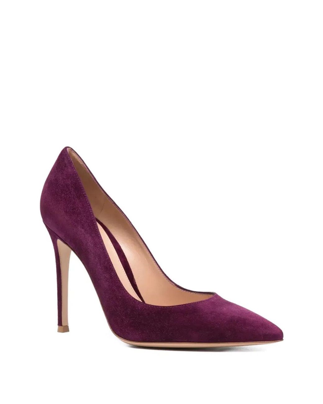 Gianvito Rossi Purple "Gianvito" Suede Leather T. 105 Pump