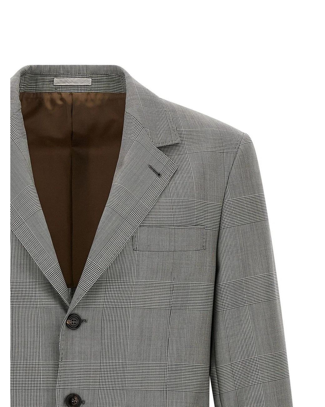 Brunello Cucinelli Gray Virgin Wool Blazer for men