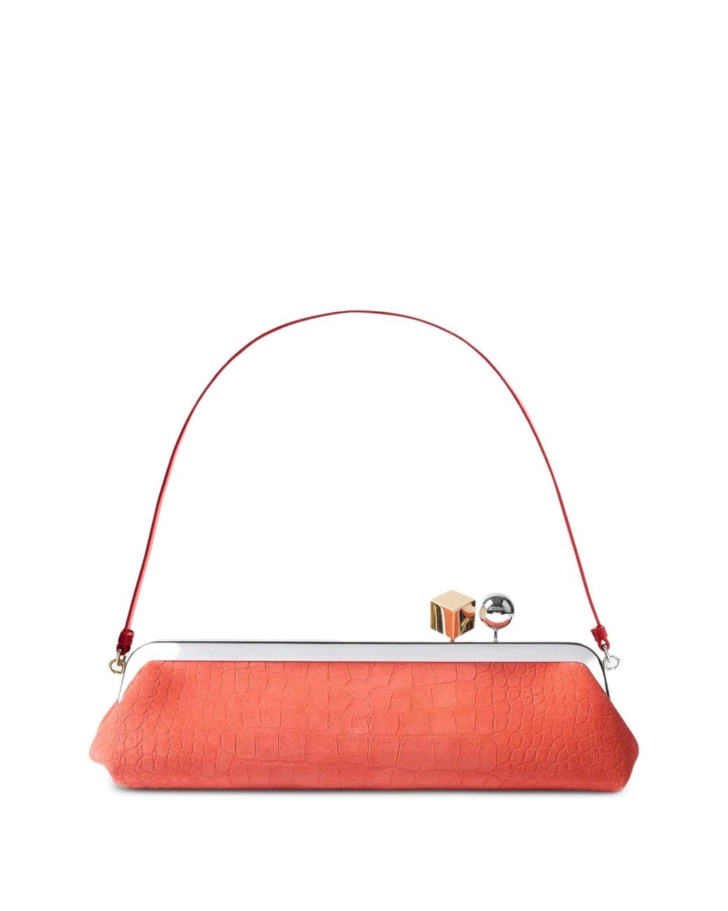 Jacquemus Red Mini Salon Clutch Handbag