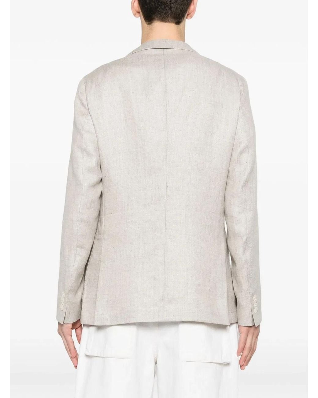 Boss White Viscose Blazer for men