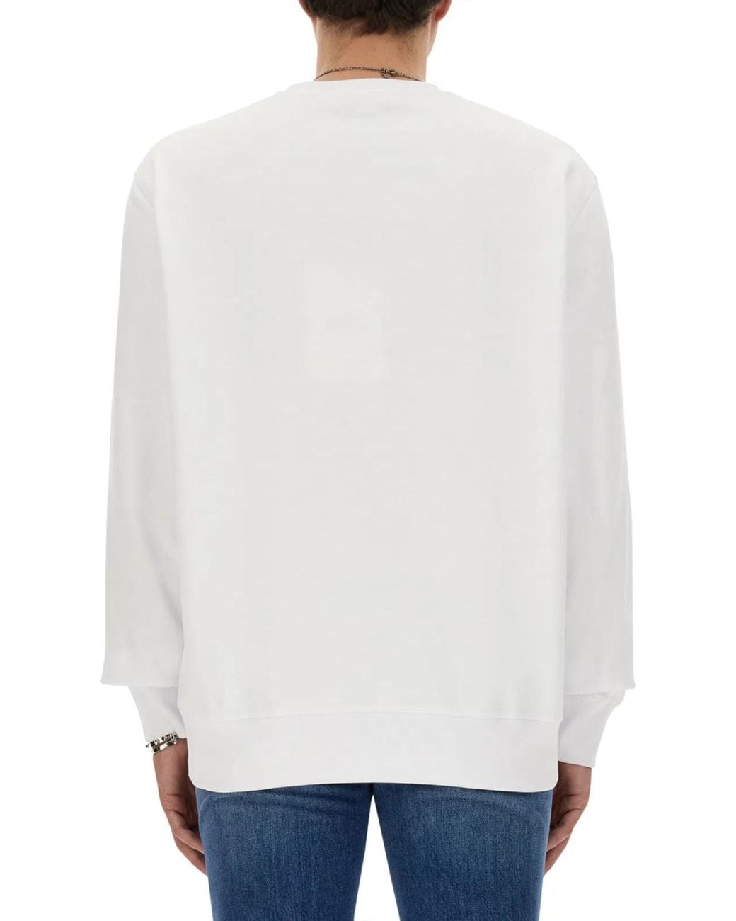McQueen White Skull Sweatshirt for men