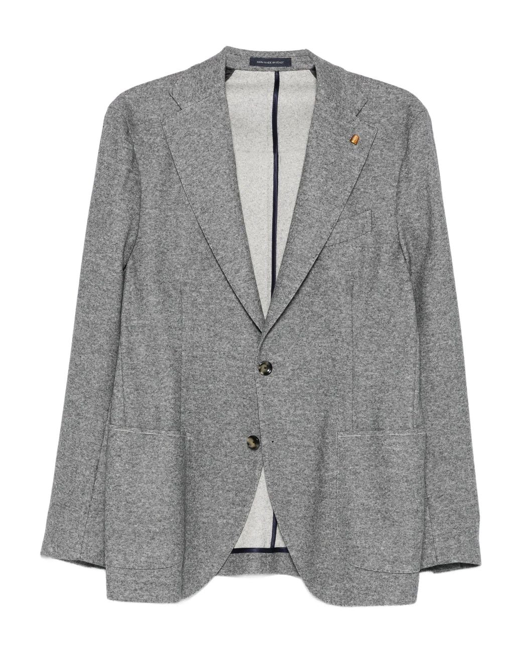 Latorre Gray Wool Cotton Polyamide Jacket for men