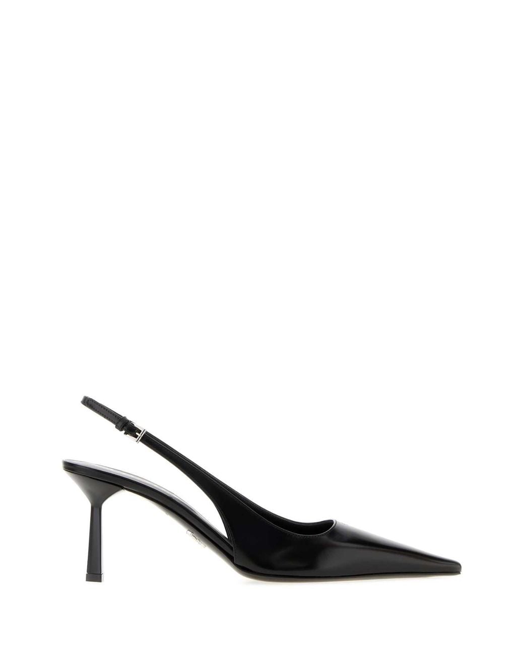 Prada Black Leather Slingback Pumps