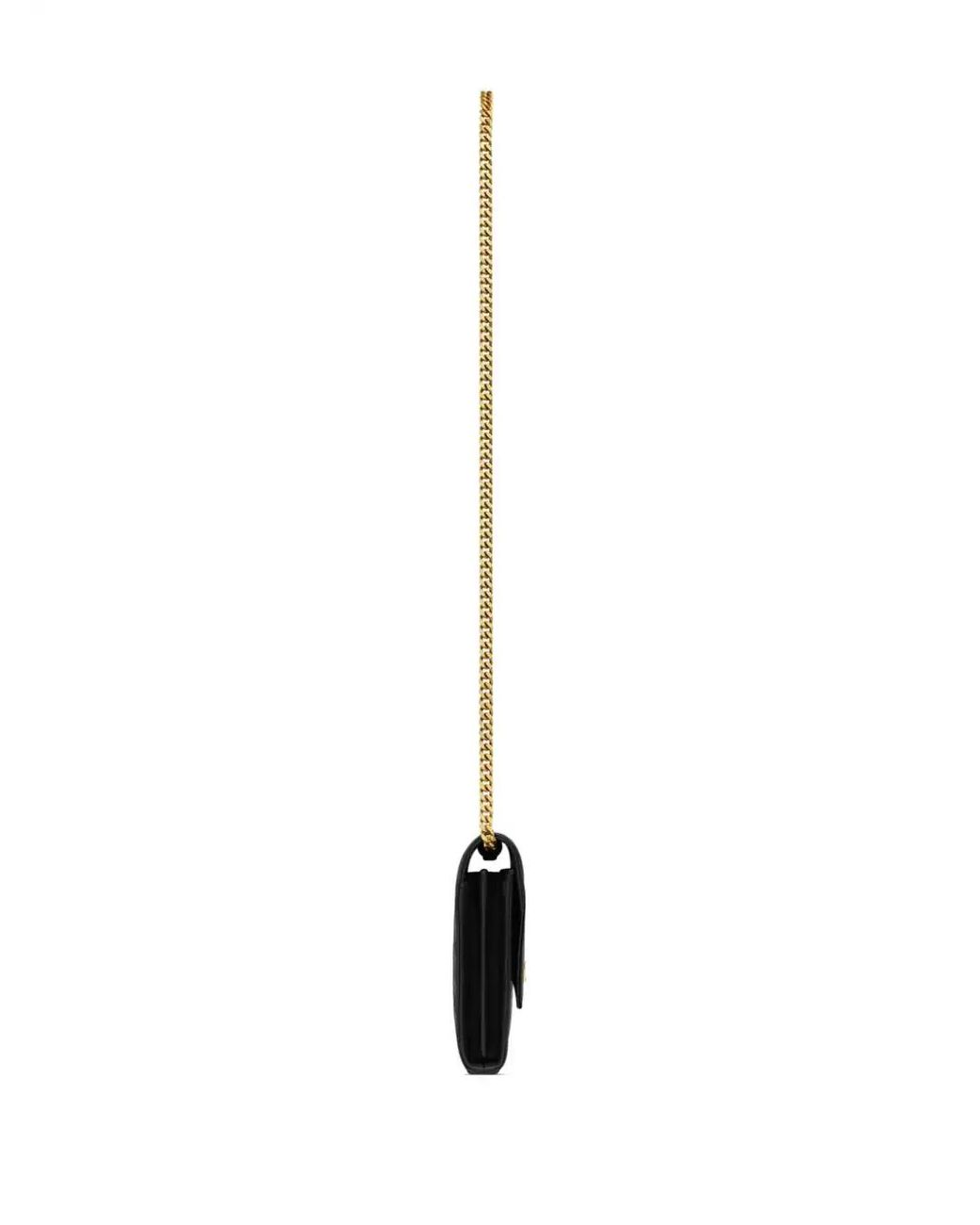 Saint Laurent White Cassandre Chain Wallet