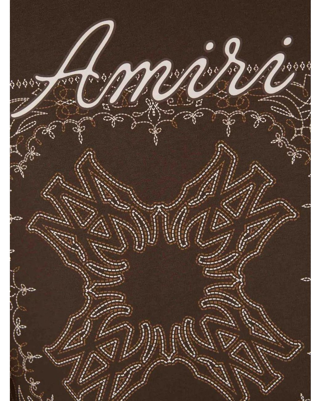 Amiri Brown Ma Quad Bandana Os Tee for men