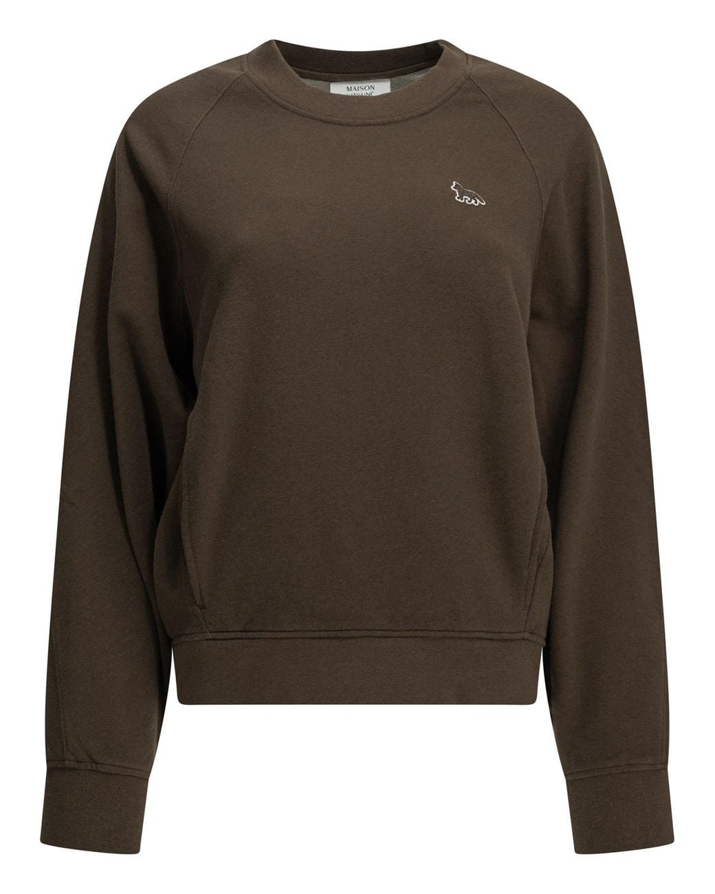 Maison Kitsuné Brown Maison Kitsuné "Baby Fox" Crew-Neck Sweatshirt