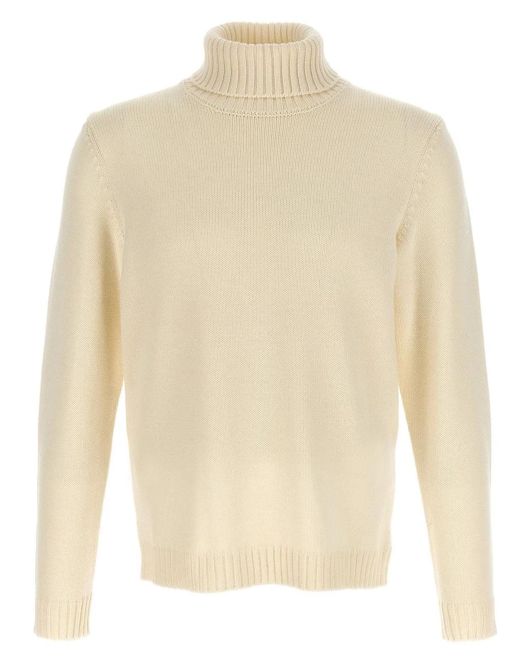 Zanone White Turtle-Neck Sweater for men