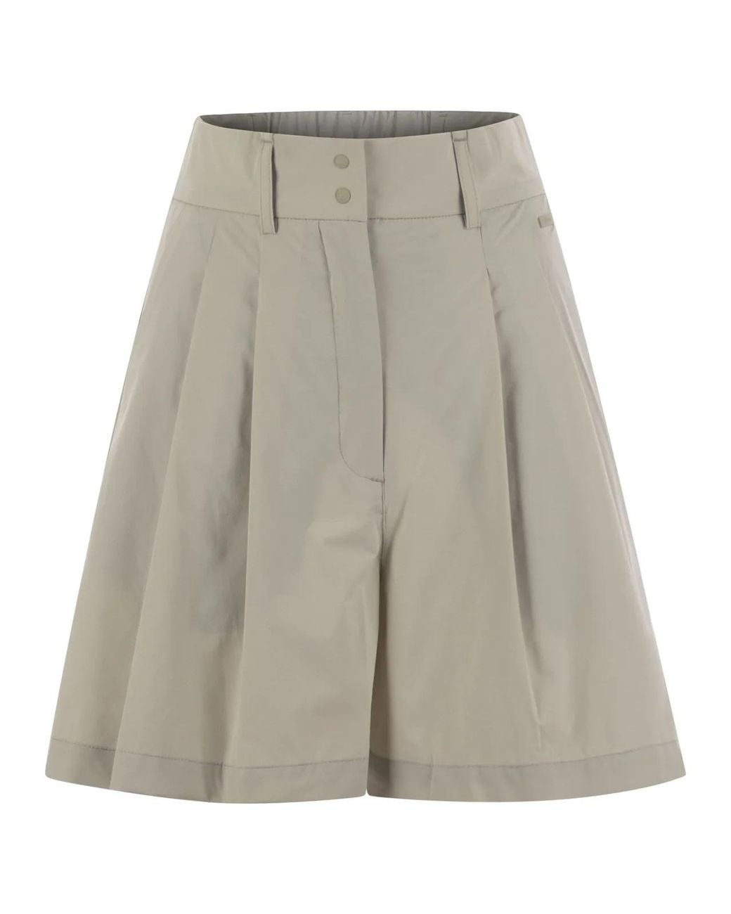 Herno Gray Stretch Nylon Shorts