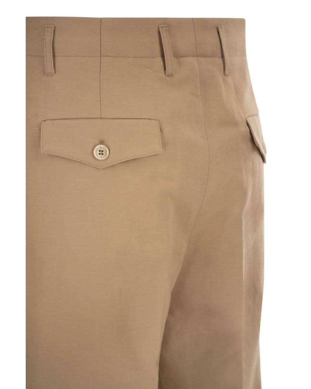 Brunello Cucinelli Natural Tailored Trousers for men