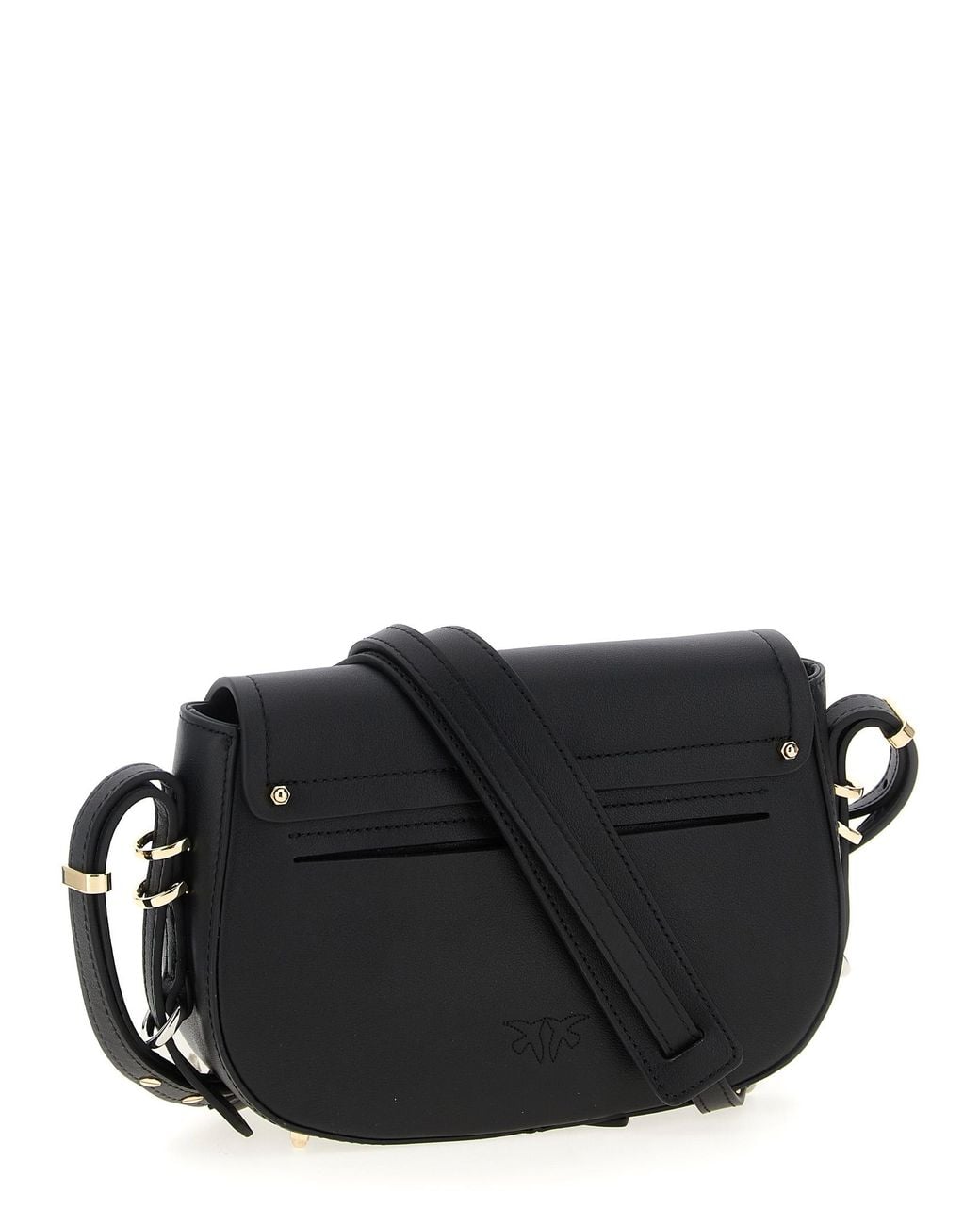Pinko Black 'Saddle Mini' Crossbody Bag