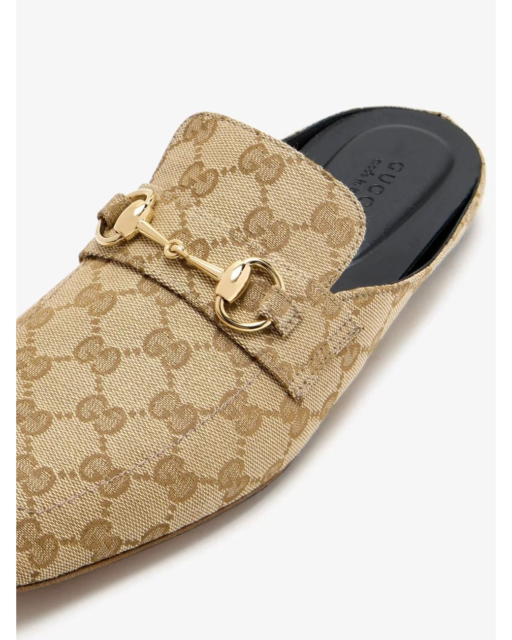 Gucci White Nude Neutrals Leather Ragazzo Mules
