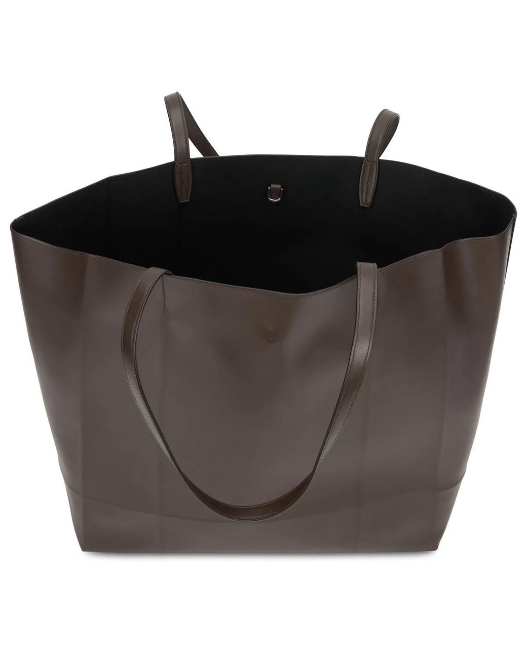 Totême Brown Leather Tote Bag Calfskin
